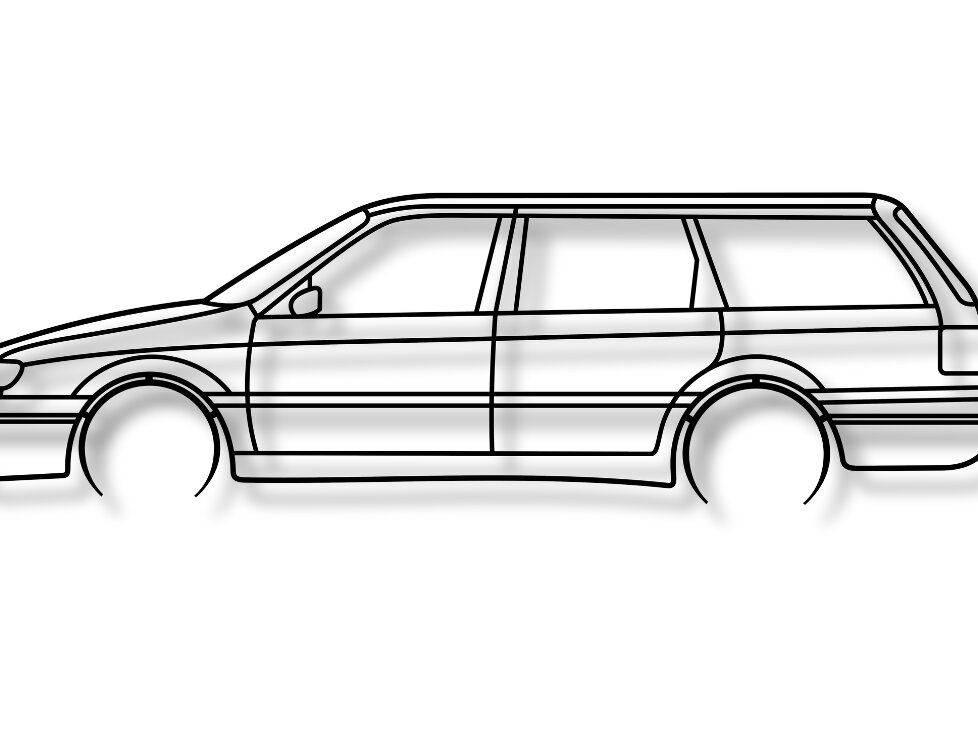Σετ των 2 Intra απο ξύλο plywood 3mm-4mm πάχος – Ψηφιακό μοντέλο αυτοκινήτου Passat B4 Dxf Δίασταση  20x20 cm INTRAFABR-117341381