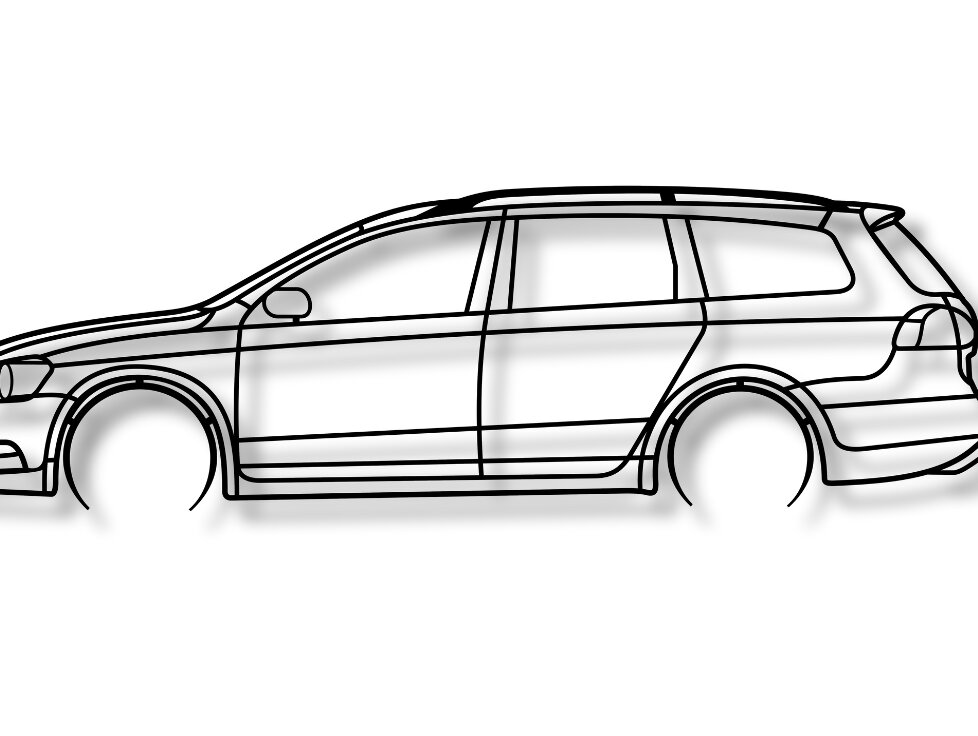 Σετ των 2 Intra απο ξύλο plywood 3mm-4mm πάχος – Passat B7 Car Vector  Δίασταση  20x20 cm INTRAFABR-119709829