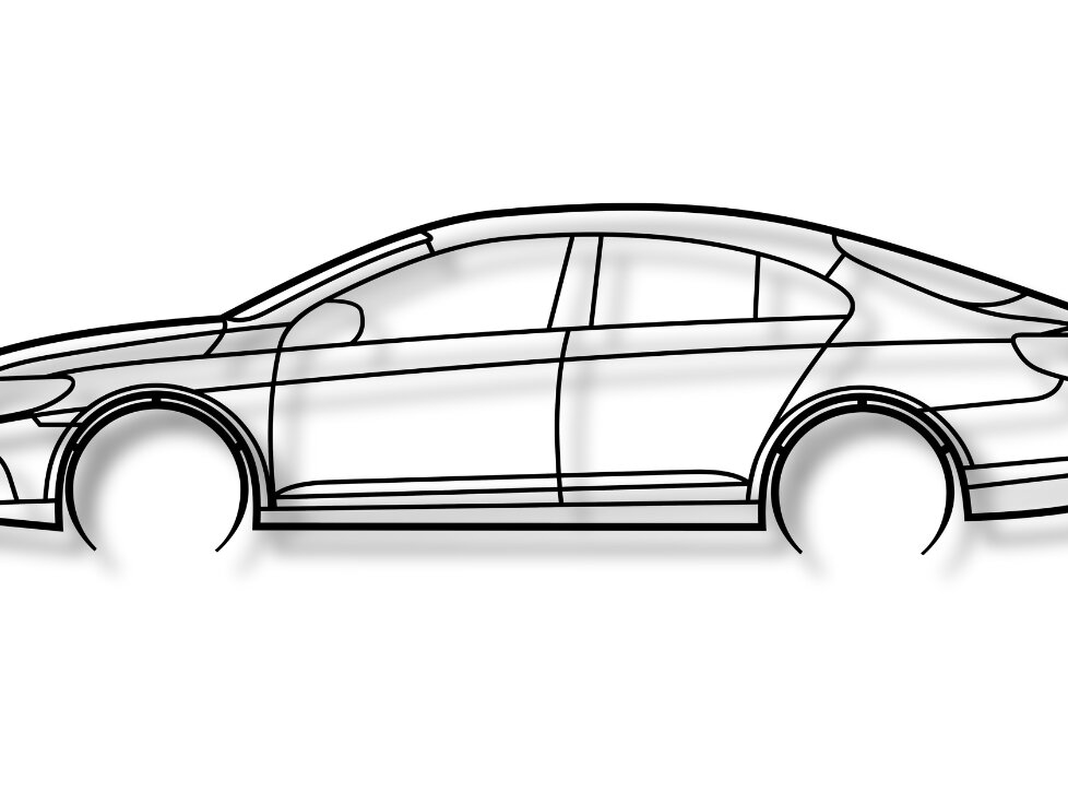 Σετ των 2 Intra απο ξύλο plywood 3mm-4mm πάχος – Passat CC Car Silhouette Δίασταση  20x20 cm INTRAFABR-119824698