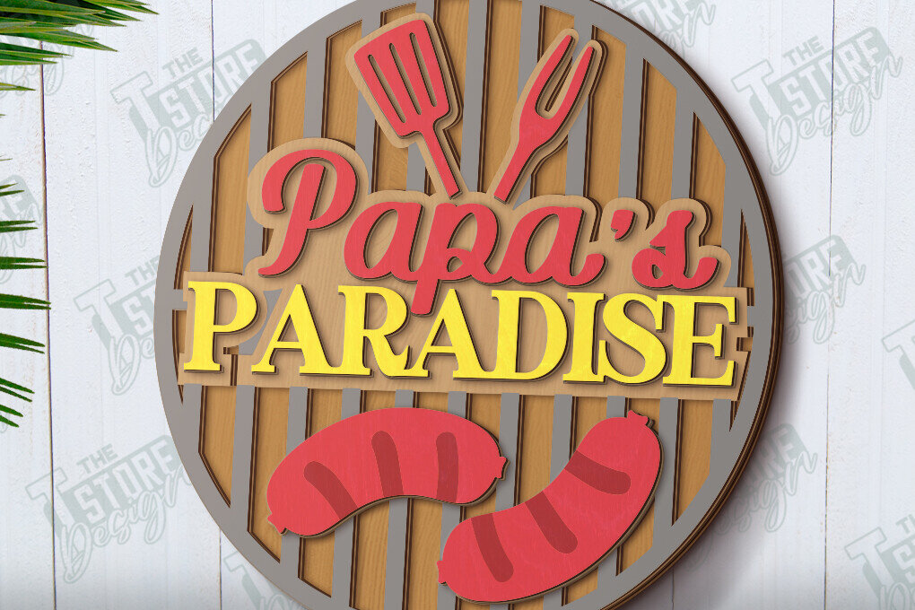 Intra απο ξύλο plywood 3mm-4mm πάχος – Κοπή λέιζερ πινακίδας βεράντας | Στρογγυλές επιγραφές τοίχου Δίασταση  40x30 cm INTRAFABR-120099716