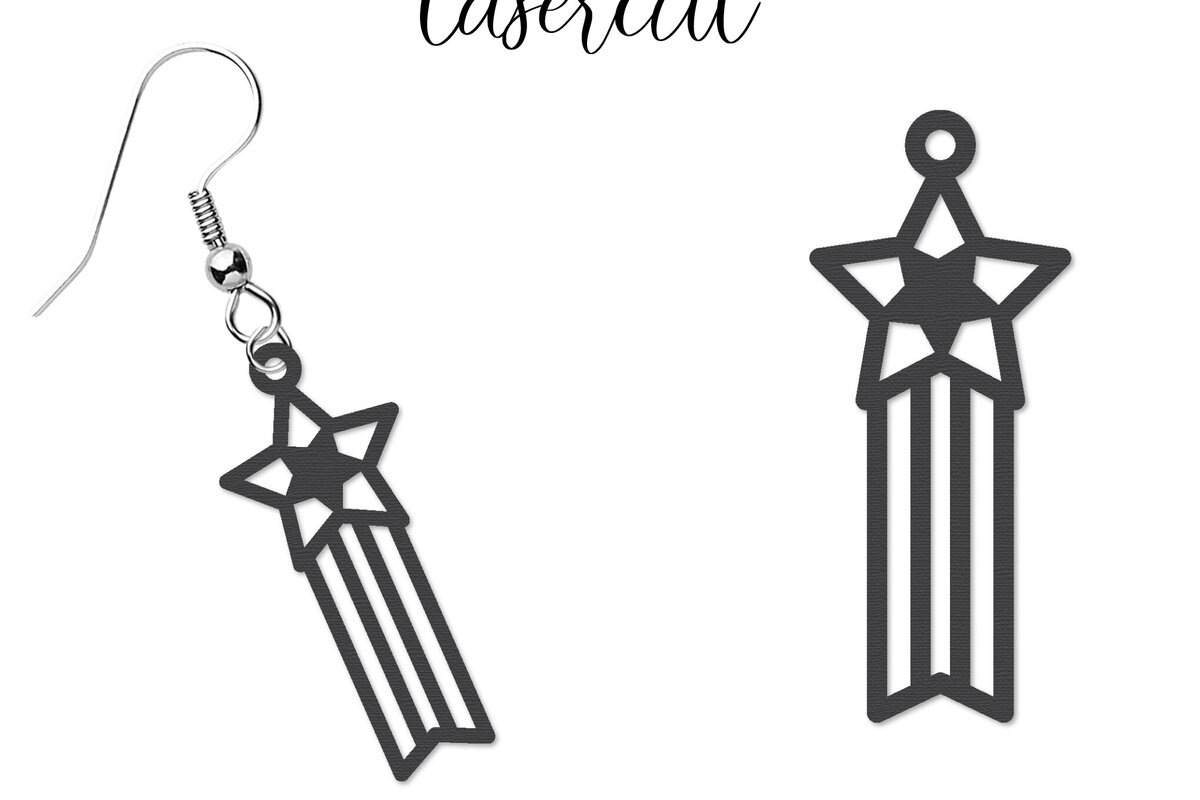 Σετ των 3 Intra απο ξύλο plywood 3mm-4mm πάχος – Patriotic Earrings Lasercut Δίασταση  5x5 cm INTRAFABR-123652791