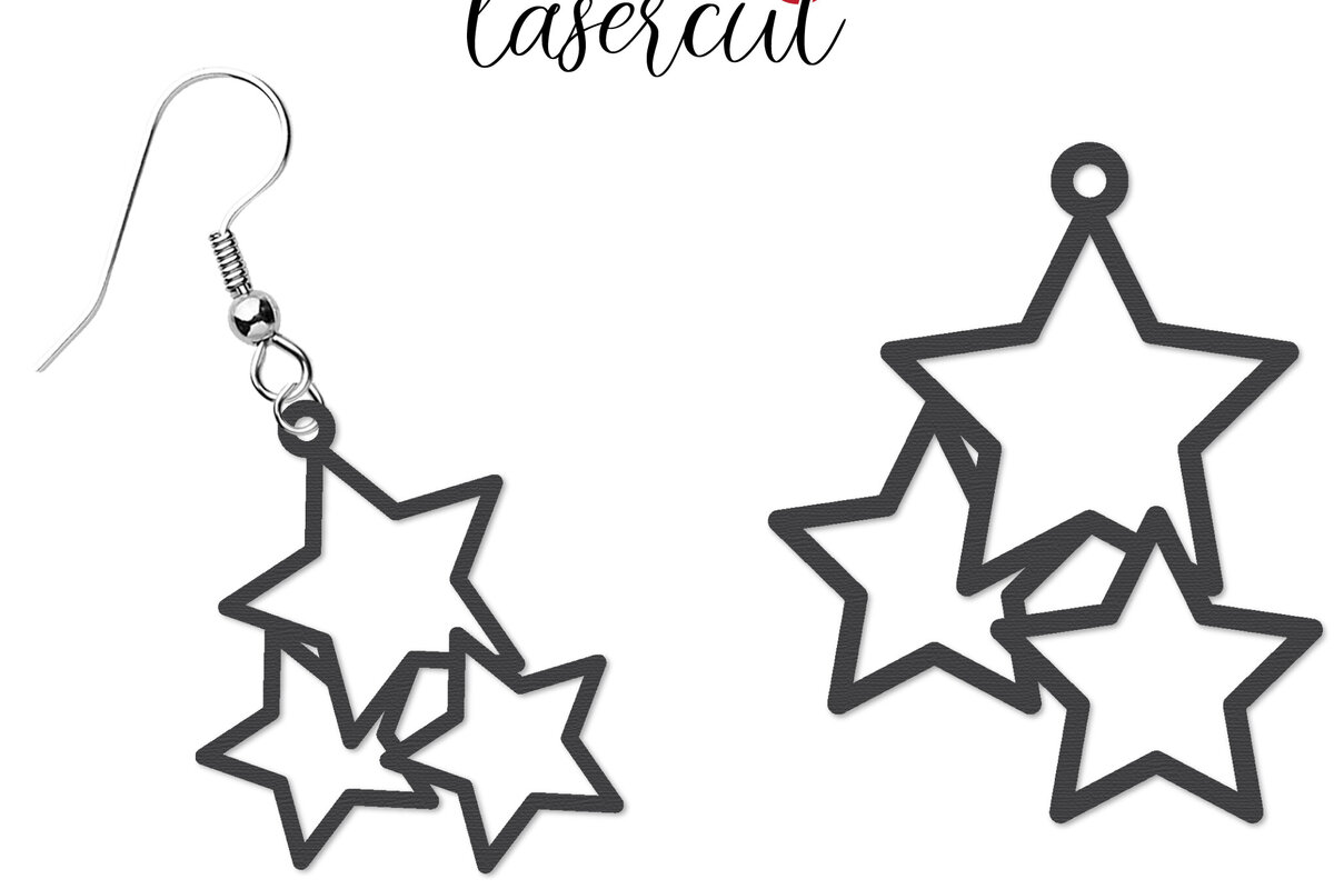 Σετ των 3 Intra απο ξύλο plywood 3mm-4mm πάχος – Patriotic Earrings Lasercut Δίασταση  5x5 cm INTRAFABR-123652748