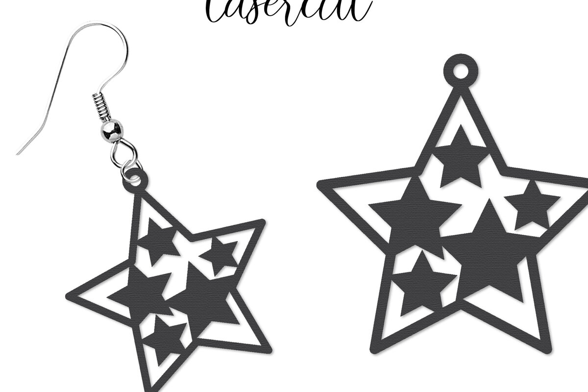 Σετ των 3 Intra απο ξύλο plywood 3mm-4mm πάχος – Patriotic Earrings Lasercut Δίασταση  5x5 cm INTRAFABR-123652784