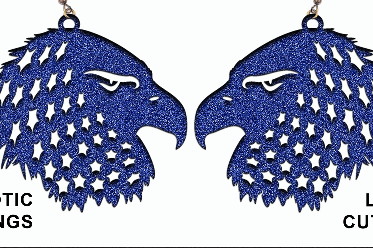 Σετ των 3 Intra απο ξύλο plywood 3mm-4mm πάχος – Πατριωτικά Σκουλαρίκια | Αμερικανικός Αετός Δίασταση  5x5 cm INTRAFABR-31640928