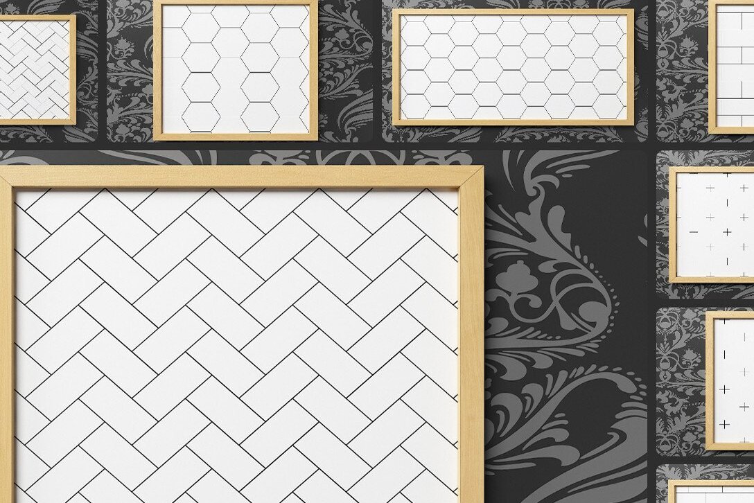 Σετ των 2 Intra απο ξύλο plywood 3mm-4mm πάχος – Μοτίβα και πλαίσιο Κυψελοειδή ψαροκόκαλο Δίασταση  20x20 cm INTRAFABR-46326548