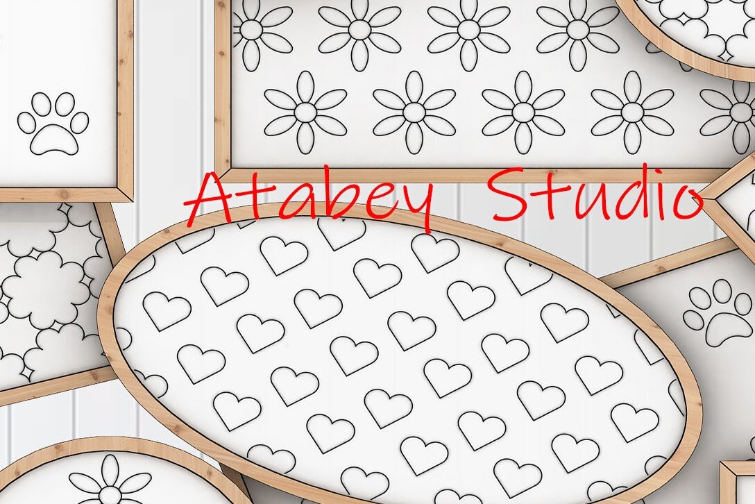 Σετ των 2 Intra απο ξύλο plywood 3mm-4mm πάχος – Μοτίβα για το Glowforge Heart Flower Δίασταση  20x20 cm INTRAFABR-37056806