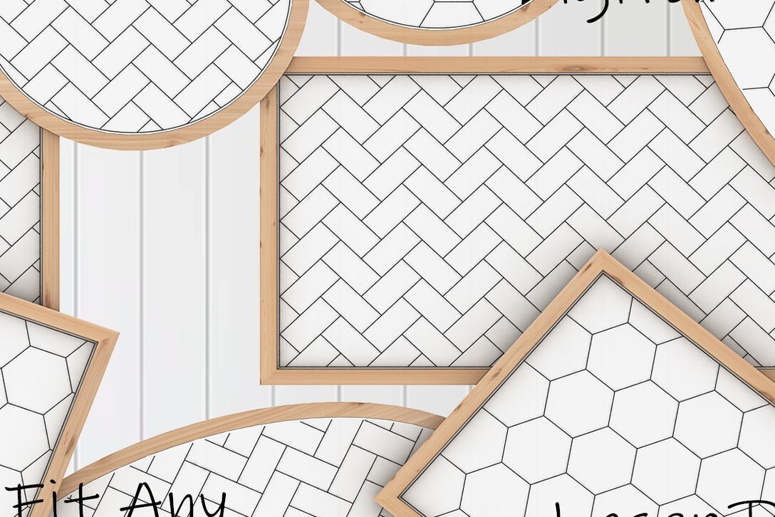 Σετ των 2 Intra απο ξύλο plywood 3mm-4mm πάχος – Μοτίβα Ψαροκόκκαλο Πλακάκι Μετρό Εξάγωνο Δίασταση  20x20 cm INTRAFABR-37054225