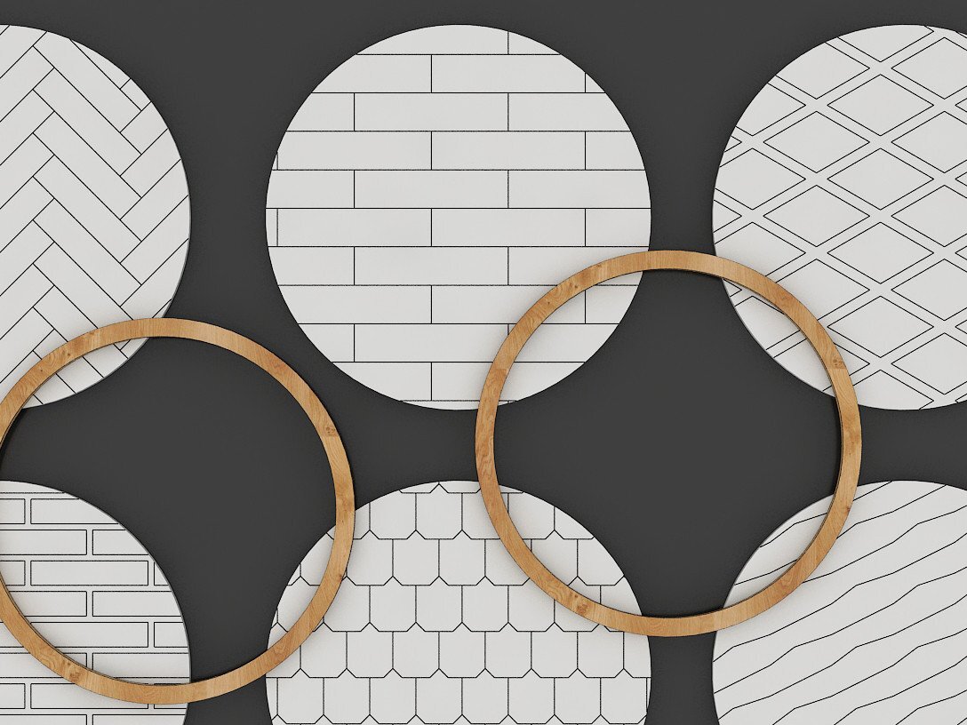 Intra απο ξύλο plywood 3mm-4mm πάχος – Μοτίβα με κορνίζες Διακόσμηση τοίχου Δίασταση  40x30 cm INTRAFABR-39275002