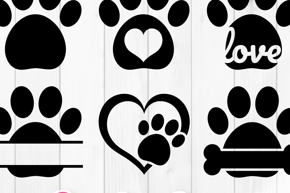 Σετ των 2 Intra απο ξύλο plywood 3mm-4mm πάχος – Πόδι - Εκτυπώσεις ποδιών σκύλου Δίασταση  20x20 cm INTRAFABR-6126275