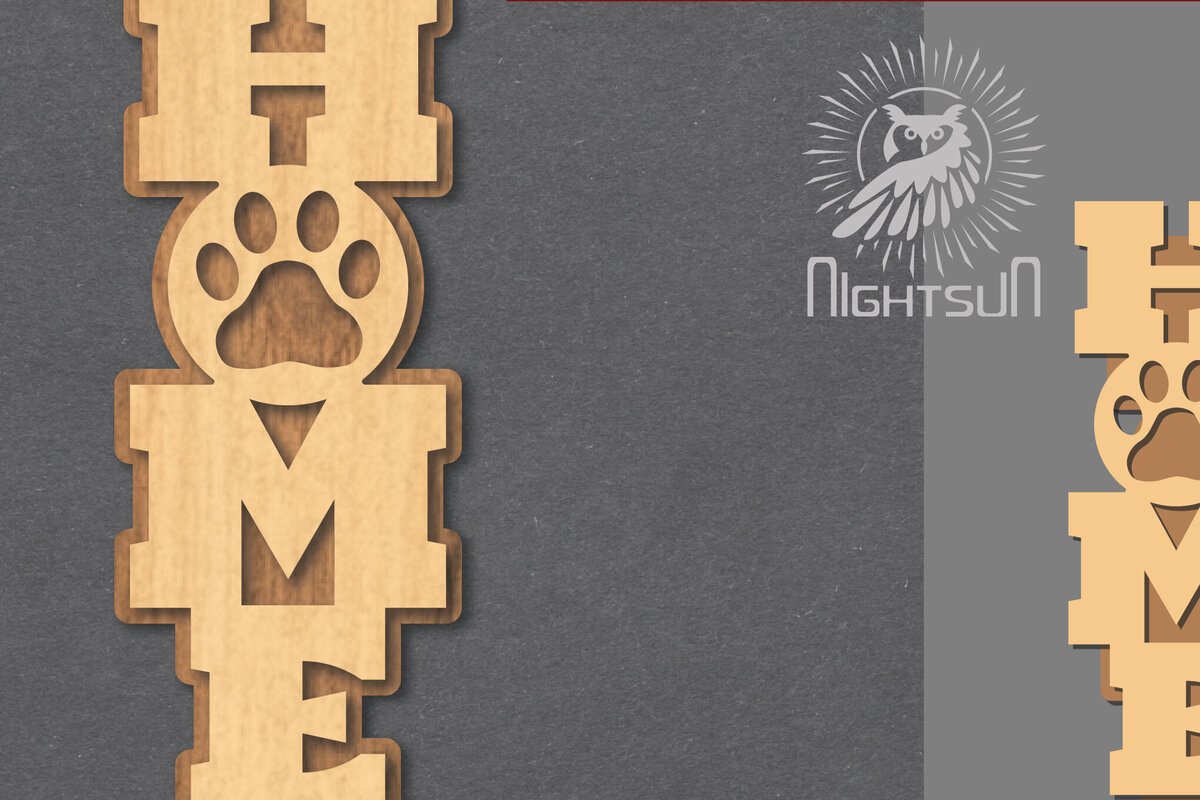 Σετ των 2 Intra απο ξύλο plywood 3mm-4mm πάχος – Paw Home Decoration 2 Δίασταση  20x20 cm INTRAFABR-120390169