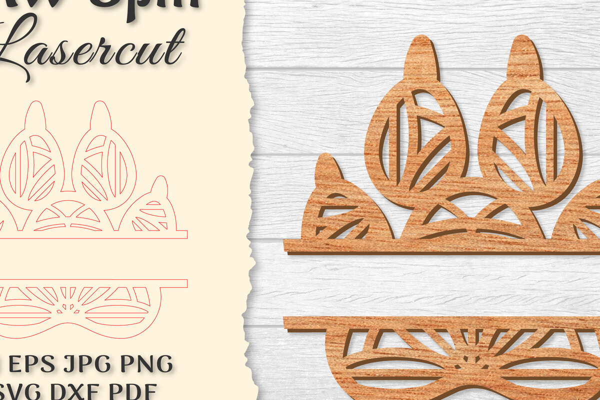 Σετ των 2 Intra απο ξύλο plywood 3mm-4mm πάχος – Paw Mandala Split Lasercut Δίασταση  20x20 cm INTRAFABR-121333835