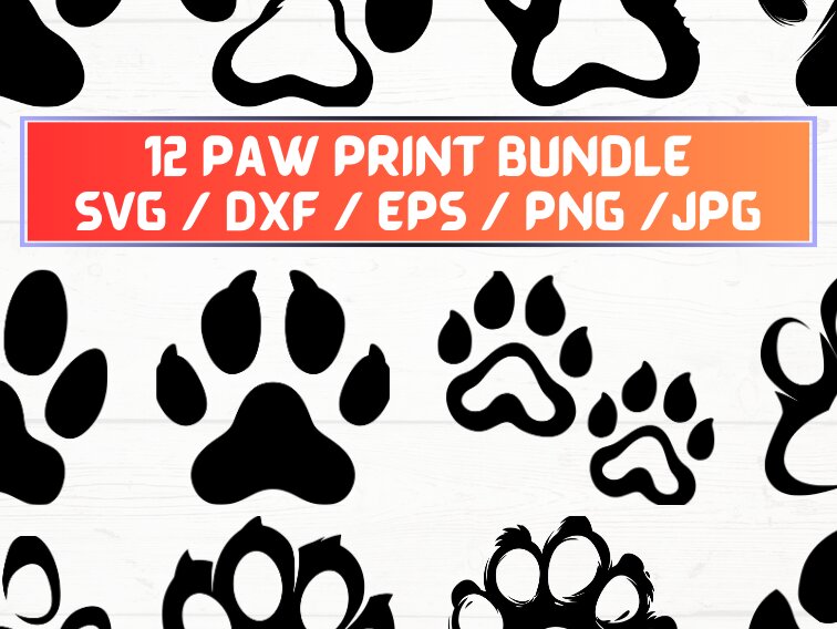 Σετ των 2 Intra απο ξύλο plywood 3mm-4mm πάχος – Paw Print, DXF, EPS, JPG, PNG Δίασταση  20x20 cm INTRAFABR-115721410