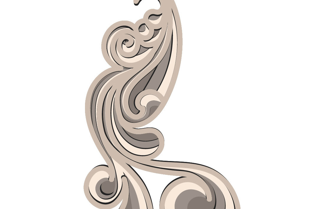 Σετ των 2 Intra απο ξύλο plywood 3mm-4mm πάχος – Peacock Multilayer/Vector Birds Δίασταση  20x20 cm INTRAFABR-65639594