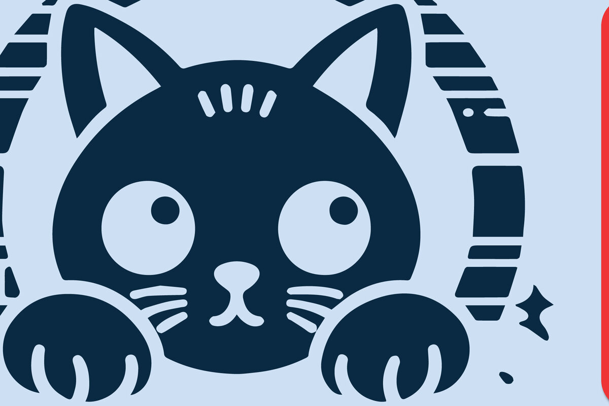 Σετ των 2 Intra απο ξύλο plywood 3mm-4mm πάχος – Αρχείο αποκοπής PEEKING CAT Δίασταση  20x20 cm INTRAFABR-99378568