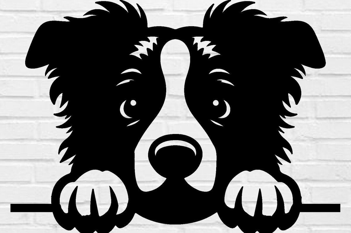 Σετ των 2 Intra απο ξύλο plywood 3mm-4mm πάχος – Peeking Dog Laser DXF Δίασταση  20x20 cm INTRAFABR-97403628