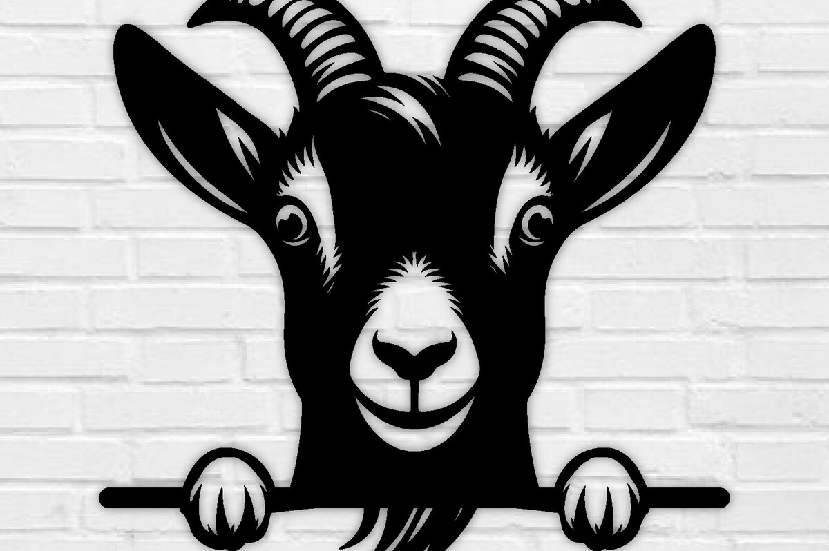 Σετ των 2 Intra απο ξύλο plywood 3mm-4mm πάχος – Peeking Goat Laser DXF, PNG Δίασταση  20x20 cm INTRAFABR-98075371