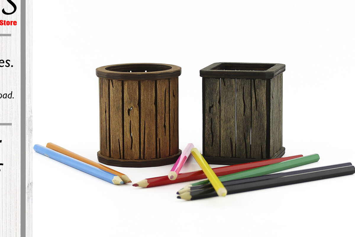 Σετ των 2 Intra απο ξύλο plywood 3mm-4mm πάχος – Κουτιά στυλό. Αρχείο κοπής με λέιζερ. 2 Μοντέλα Δίασταση  20x20 cm INTRAFABR-89707358