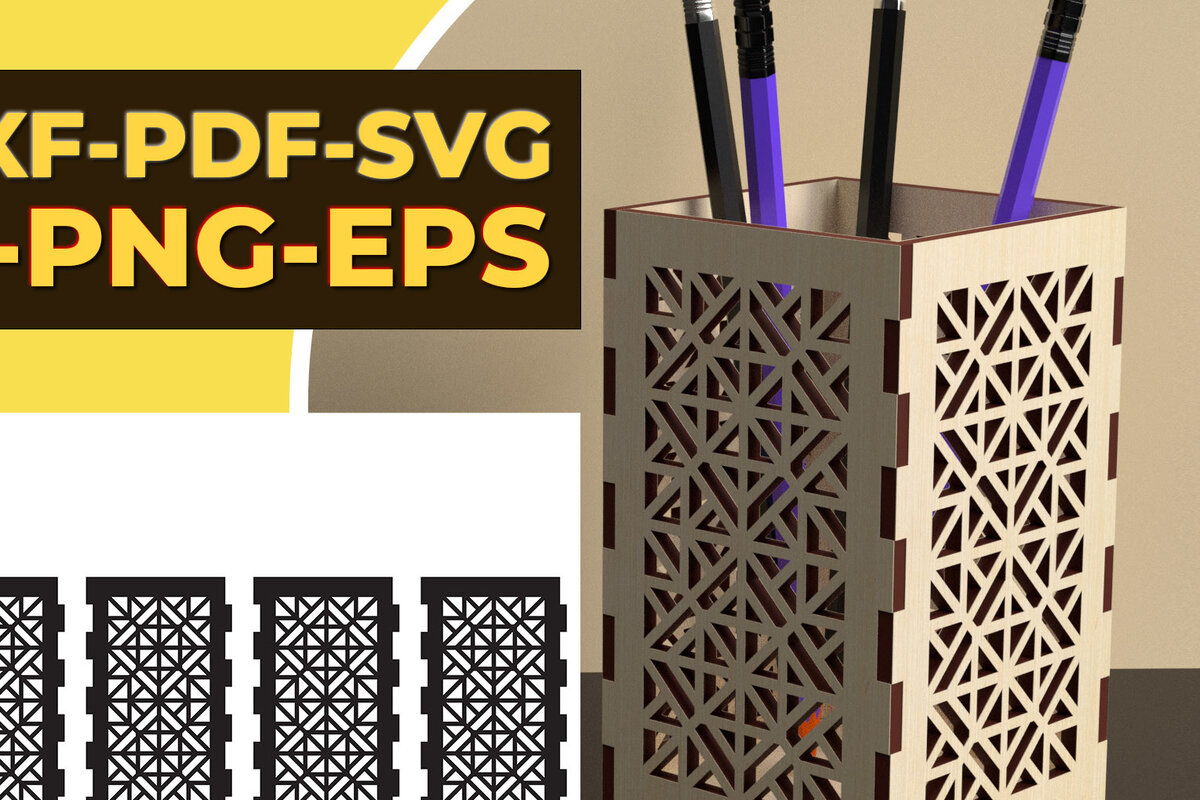 Intra απο ξύλο plywood 3mm-4mm πάχος – Στυλόθήκη με Design 06 Δίασταση  40x30 cm INTRAFABR-73931197