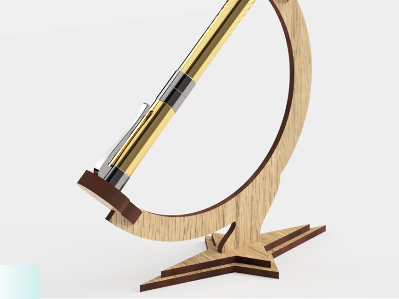 Σετ των 2 Intra απο ξύλο plywood 3mm-4mm πάχος – Αρχείο κοπής με λέιζερ Stand στυλό Δίασταση  20x20 cm INTRAFABR-117209601