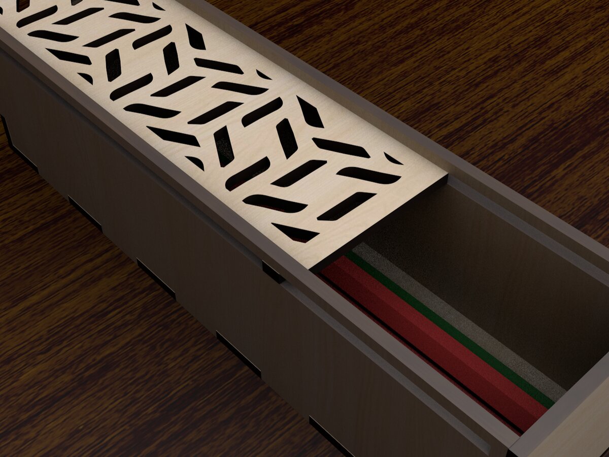 Σετ των 2 Intra απο ξύλο plywood 3mm-4mm πάχος – Μολυβοθήκη Δίασταση  20x20 cm INTRAFABR-117669933