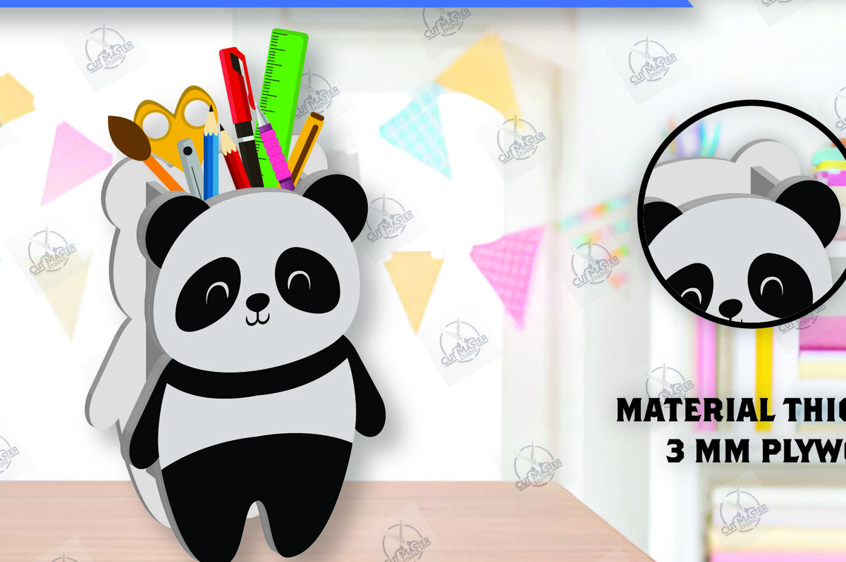 Σετ των 2 Intra απο ξύλο plywood 3mm-4mm πάχος – Μολυβοθήκη | Stand στυλό Δίασταση  20x20 cm INTRAFABR-112459911