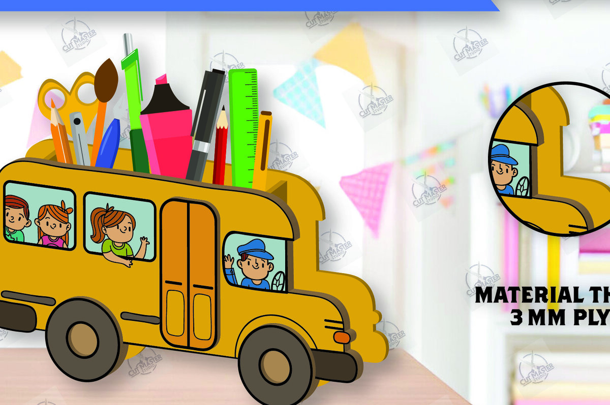 Σετ των 2 Intra απο ξύλο plywood 3mm-4mm πάχος – Μολυβοθήκη | Stand στυλό Δίασταση  20x20 cm INTRAFABR-112459535