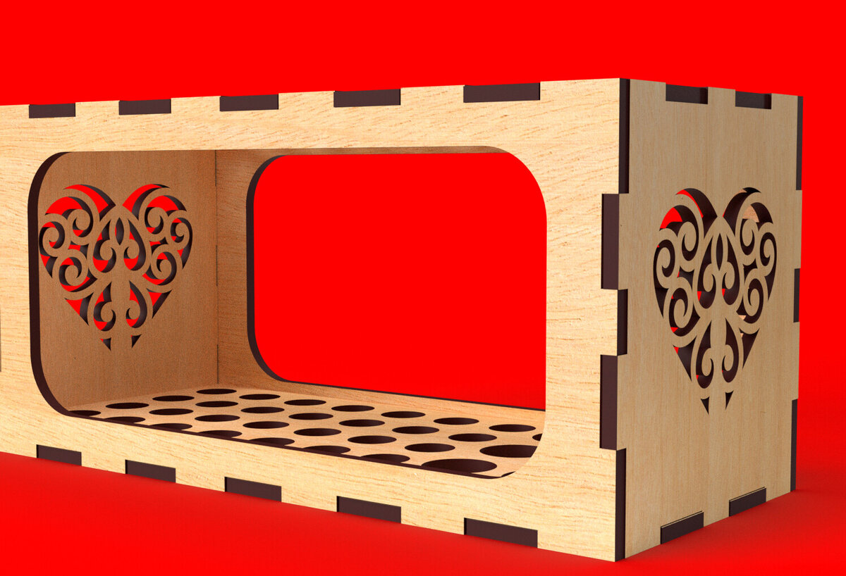 Σετ των 2 Intra απο ξύλο plywood 3mm-4mm πάχος – Μολυβοθήκη με Scale Organizer02 Δίασταση  20x20 cm INTRAFABR-81756956