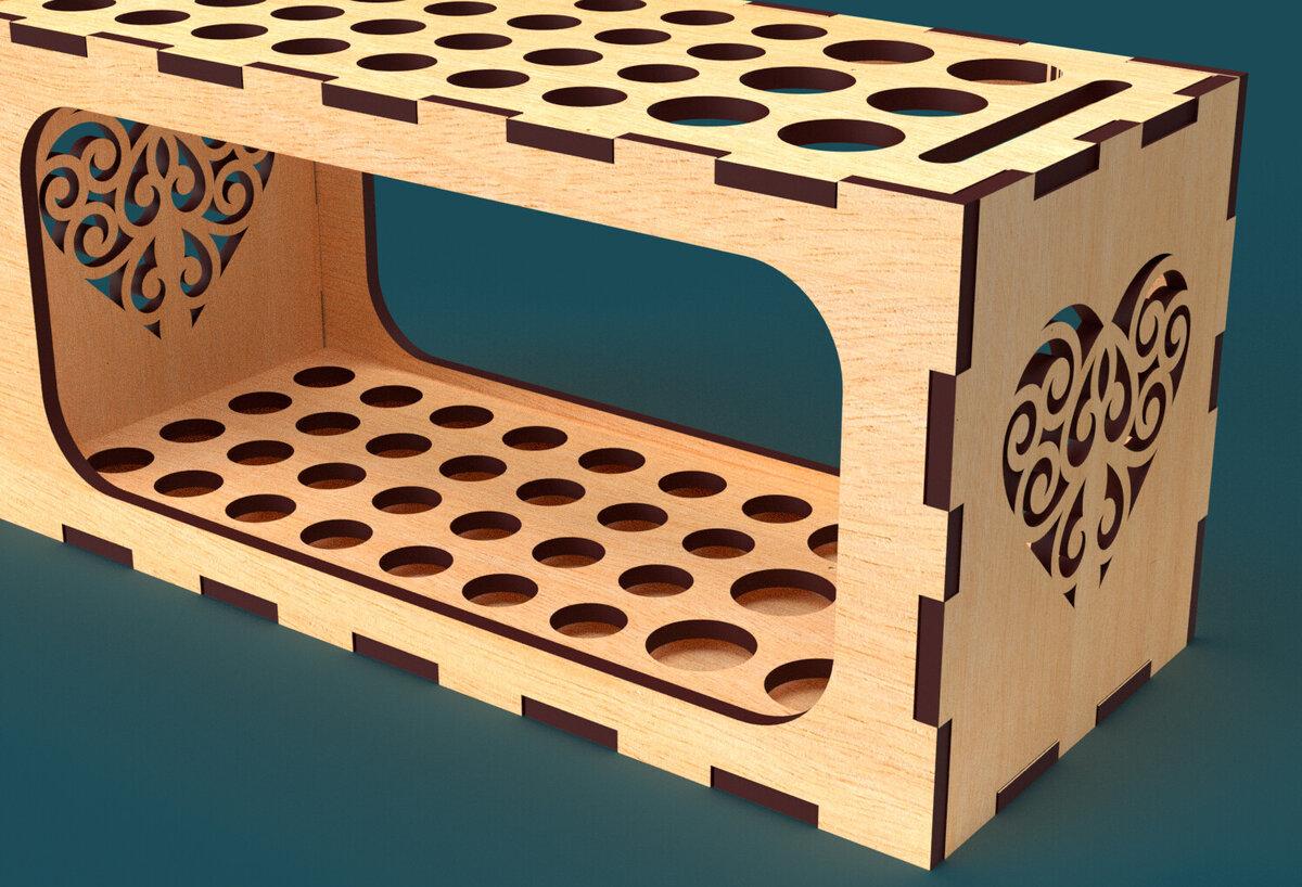 Σετ των 2 Intra απο ξύλο plywood 3mm-4mm πάχος – Μολυβοθήκη με ζυγαριά Organizer03 Δίασταση  20x20 cm INTRAFABR-81756942