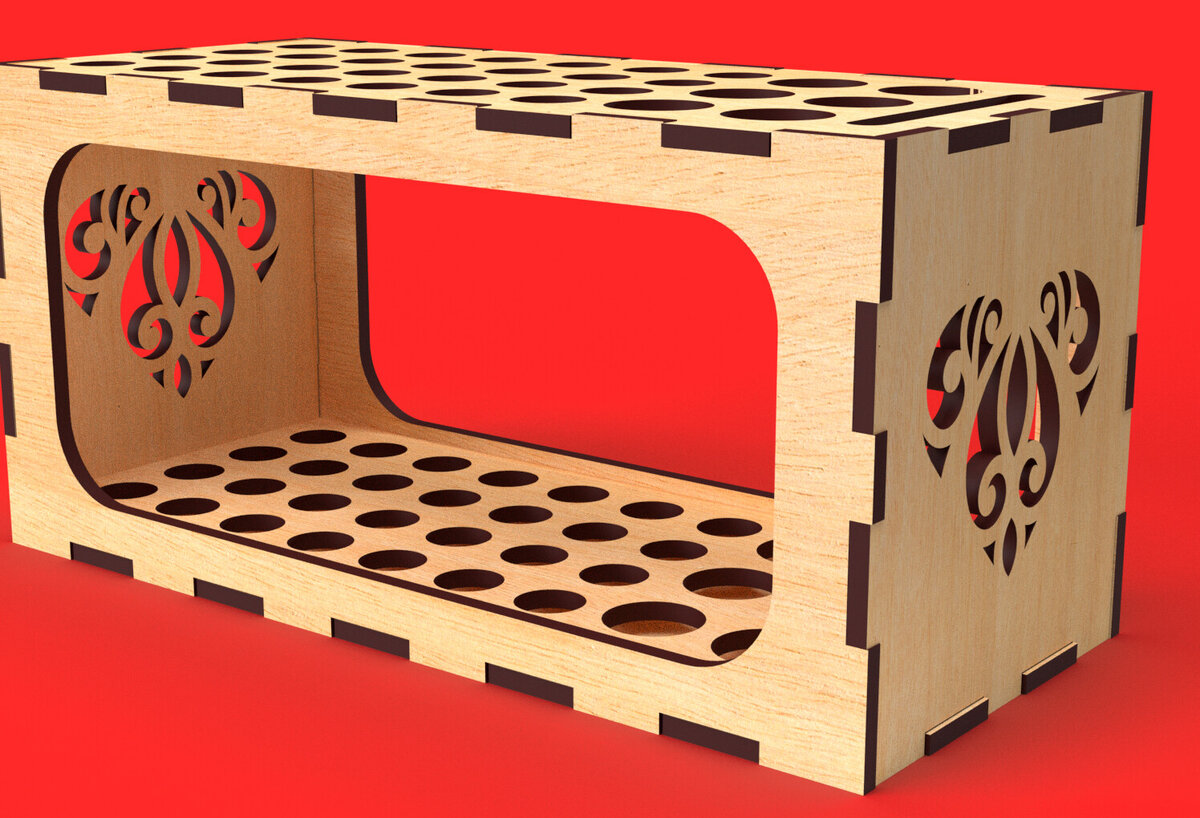 Σετ των 2 Intra απο ξύλο plywood 3mm-4mm πάχος – Μολυβοθήκη με Organizer ζυγαριάς04 Δίασταση  20x20 cm INTRAFABR-81756920