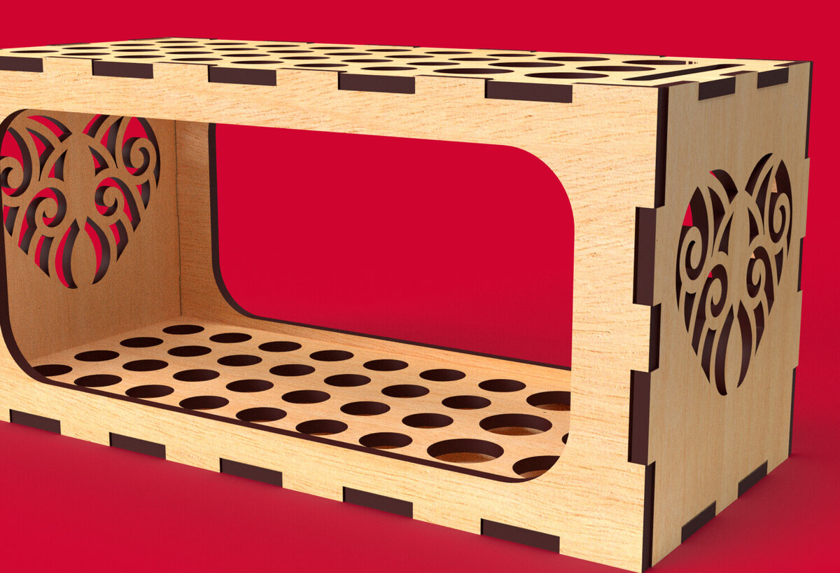 Σετ των 2 Intra απο ξύλο plywood 3mm-4mm πάχος – Μολυβοθήκη με ζυγαριά Organizer06 Δίασταση  20x20 cm INTRAFABR-81756889