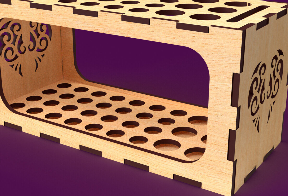 Σετ των 2 Intra απο ξύλο plywood 3mm-4mm πάχος – Μολυβοθήκη με ζυγαριά Organizer07 Δίασταση  20x20 cm INTRAFABR-81756872