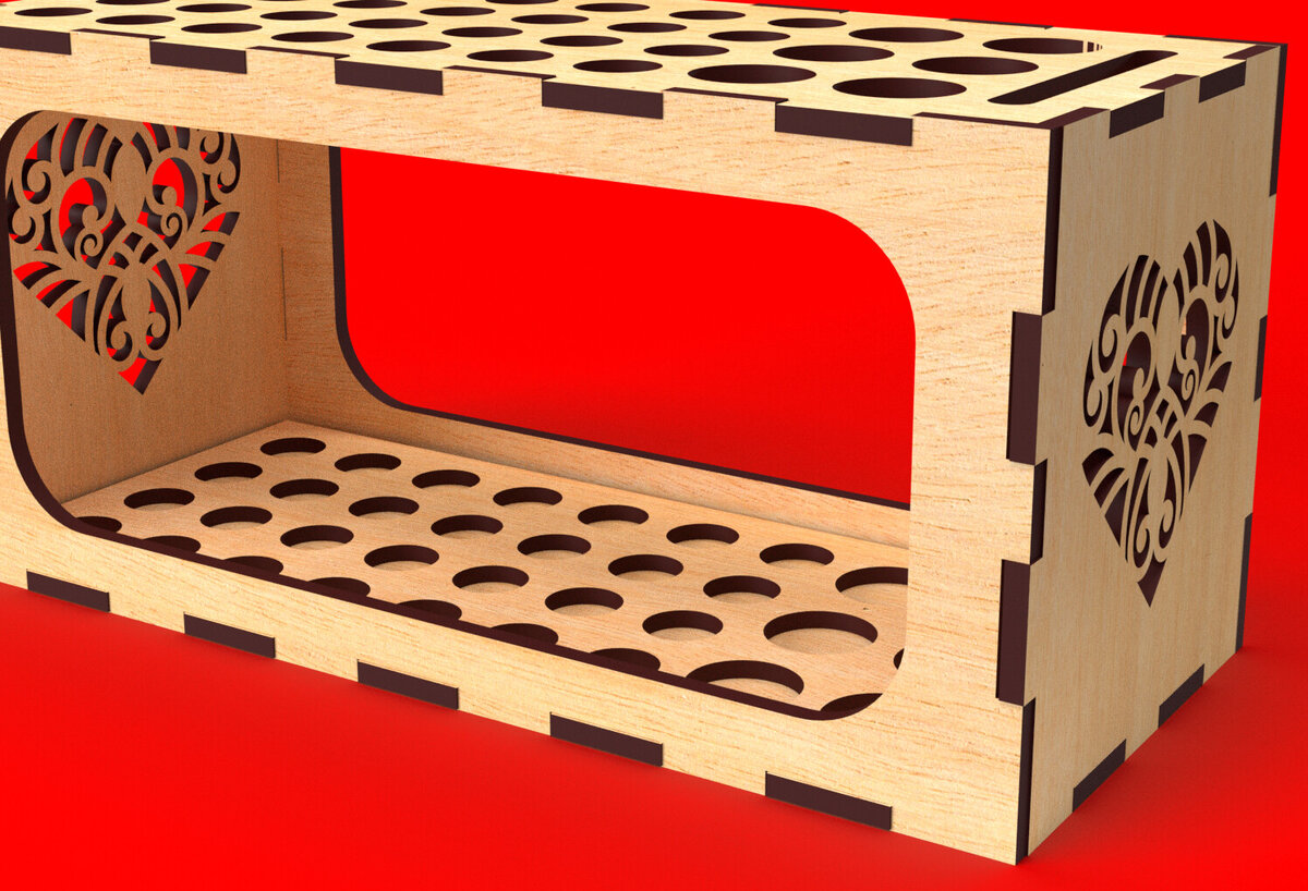 Σετ των 2 Intra απο ξύλο plywood 3mm-4mm πάχος – Μολυβοθήκη με ζυγαριά Organizer10 Δίασταση  20x20 cm INTRAFABR-81756827