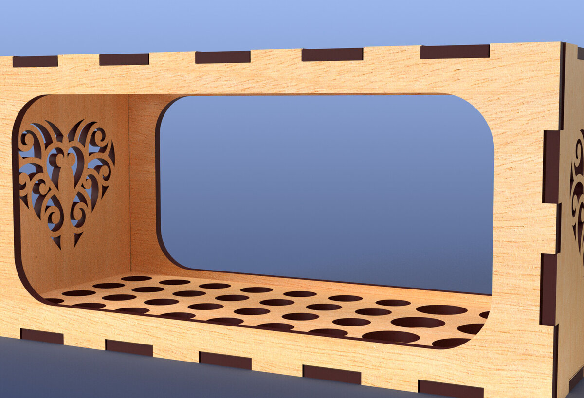 Σετ των 2 Intra απο ξύλο plywood 3mm-4mm πάχος – Μολυβοθήκη με ζυγαριά Organizer12 Δίασταση  20x20 cm INTRAFABR-81756797