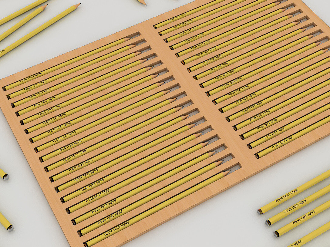 Σετ των 2 Intra απο ξύλο plywood 3mm-4mm πάχος – Pencil Jig για μηχανές κοπής με λέιζερ 183 Δίασταση  20x20 cm INTRAFABR-54580557