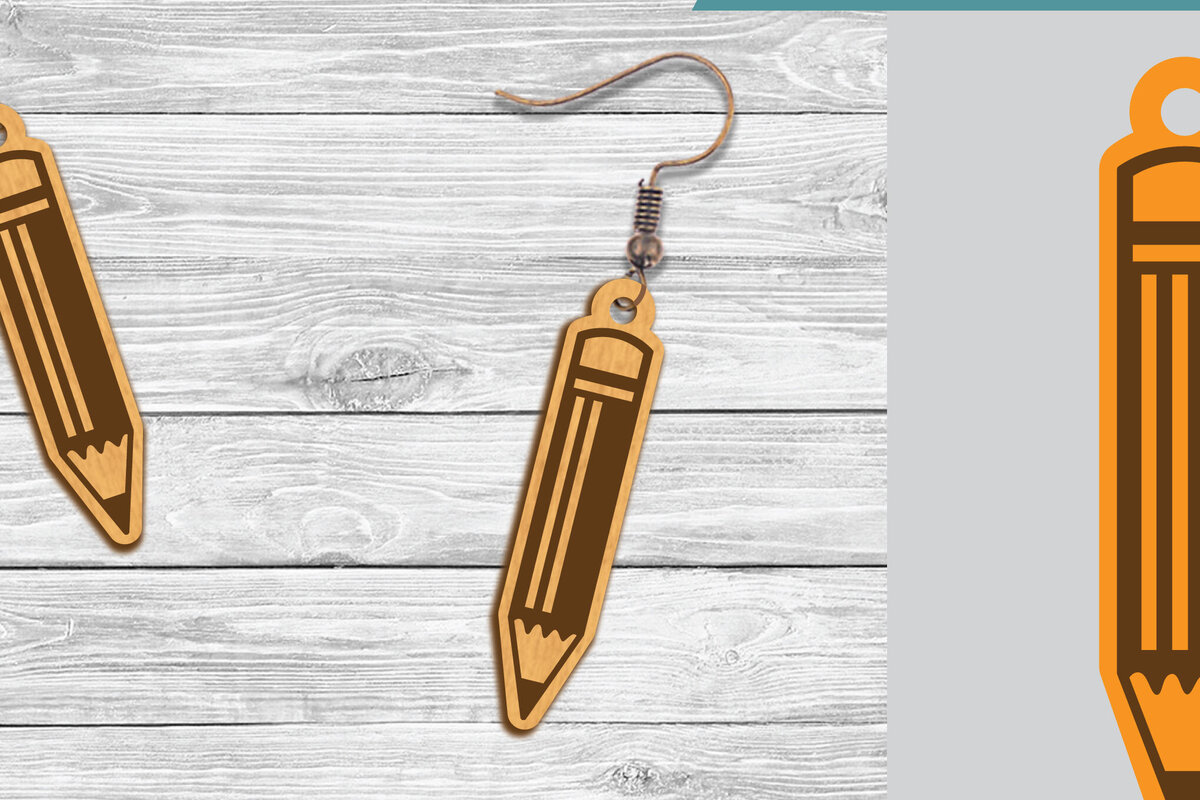 Σετ των 3 Intra απο ξύλο plywood 3mm-4mm πάχος – Σκουλαρίκια με μολύβι κοπής με λέιζερ Δίασταση  5x5 cm INTRAFABR-104777317