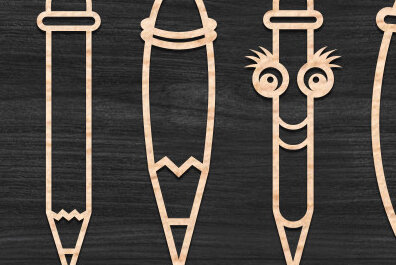 Σετ των 2 Intra απο ξύλο plywood 3mm-4mm πάχος – Επιγραφή τοίχου με μολύβι με λέιζερ Δίασταση  40x30 cm INTRAFABR-69128577