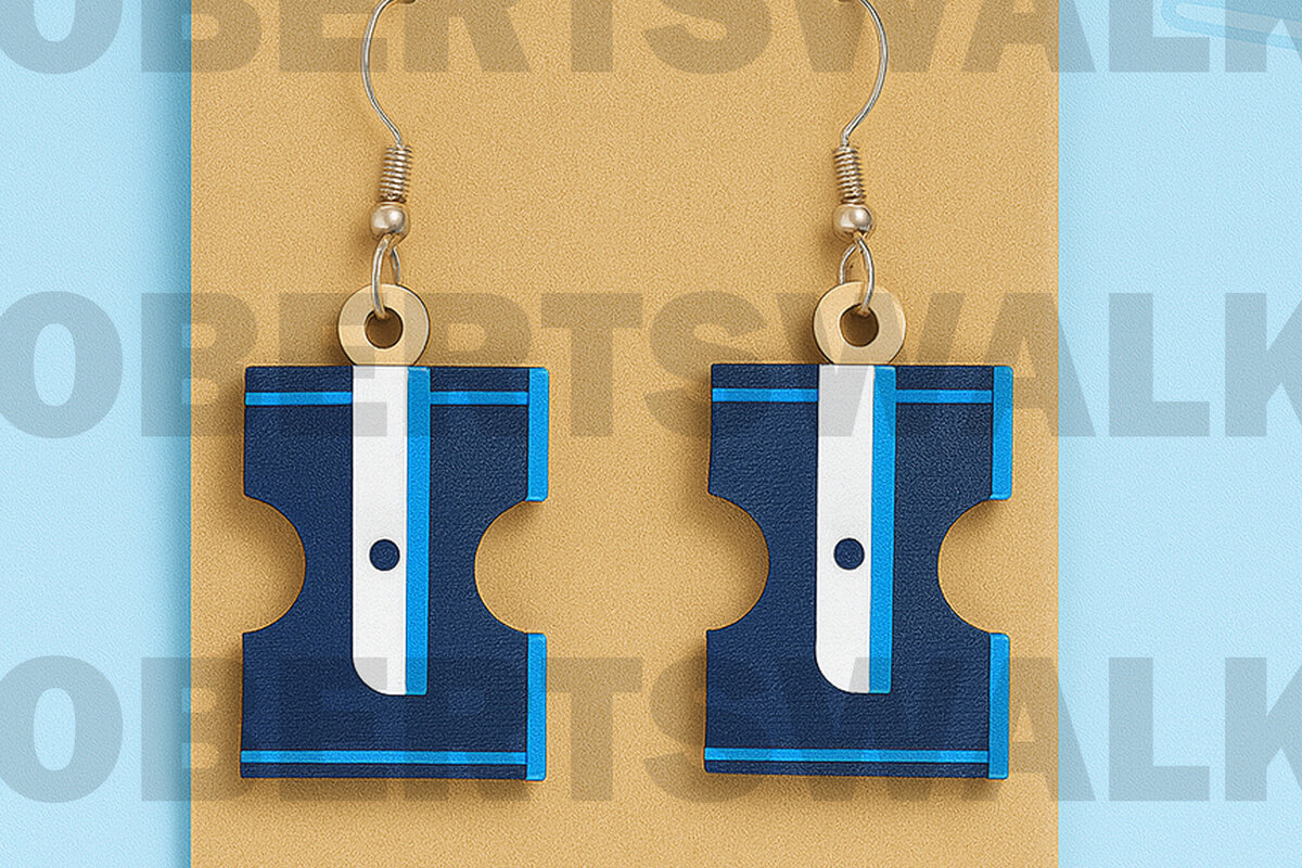 Σετ των 3 Intra απο ξύλο plywood 3mm-4mm πάχος – Σκουλαρίκια μολυβιού Δίασταση  5x5 cm INTRAFABR-124968283