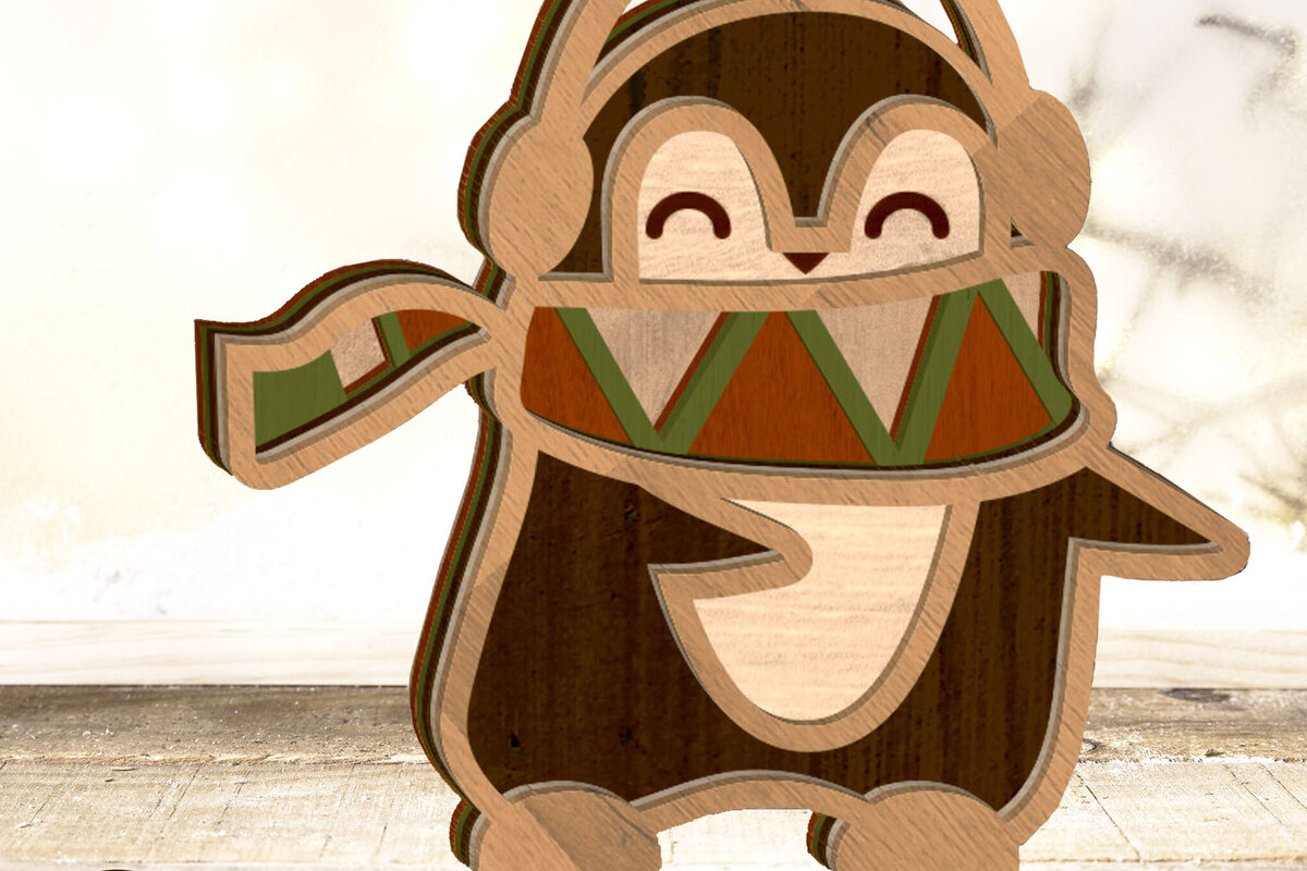 Σετ των 2 Intra απο ξύλο plywood 3mm-4mm πάχος – Κοπή Αρχείων ΧΡΙΣΤΟΥΓΕΝΝΙΚΩΝ ΠΙΓΚΟΥΙΝΩΝ, Πολυστρωματικά Δίασταση  20x20 cm INTRAFABR-81666811