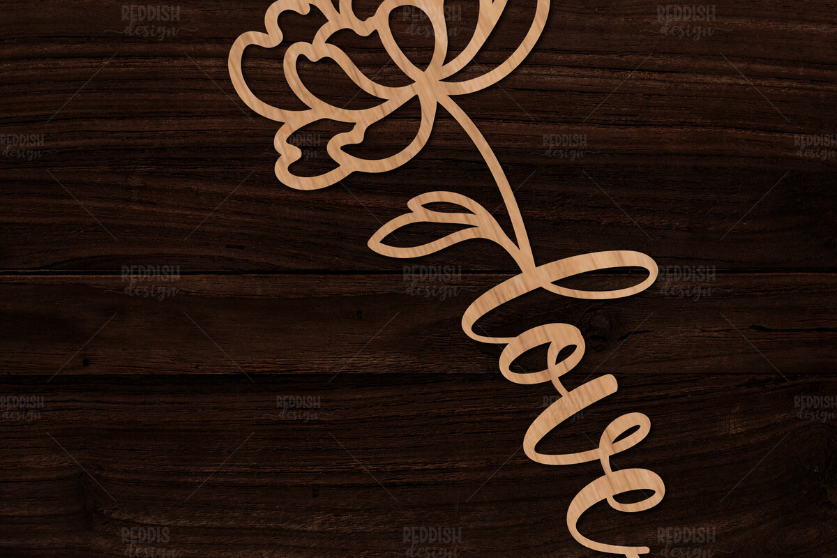 Σετ των 2 Intra απο ξύλο plywood 3mm-4mm πάχος – Λουλούδι Peony I Δώρο κοπής με λέιζερ Δίασταση  20x20 cm INTRAFABR-113930873