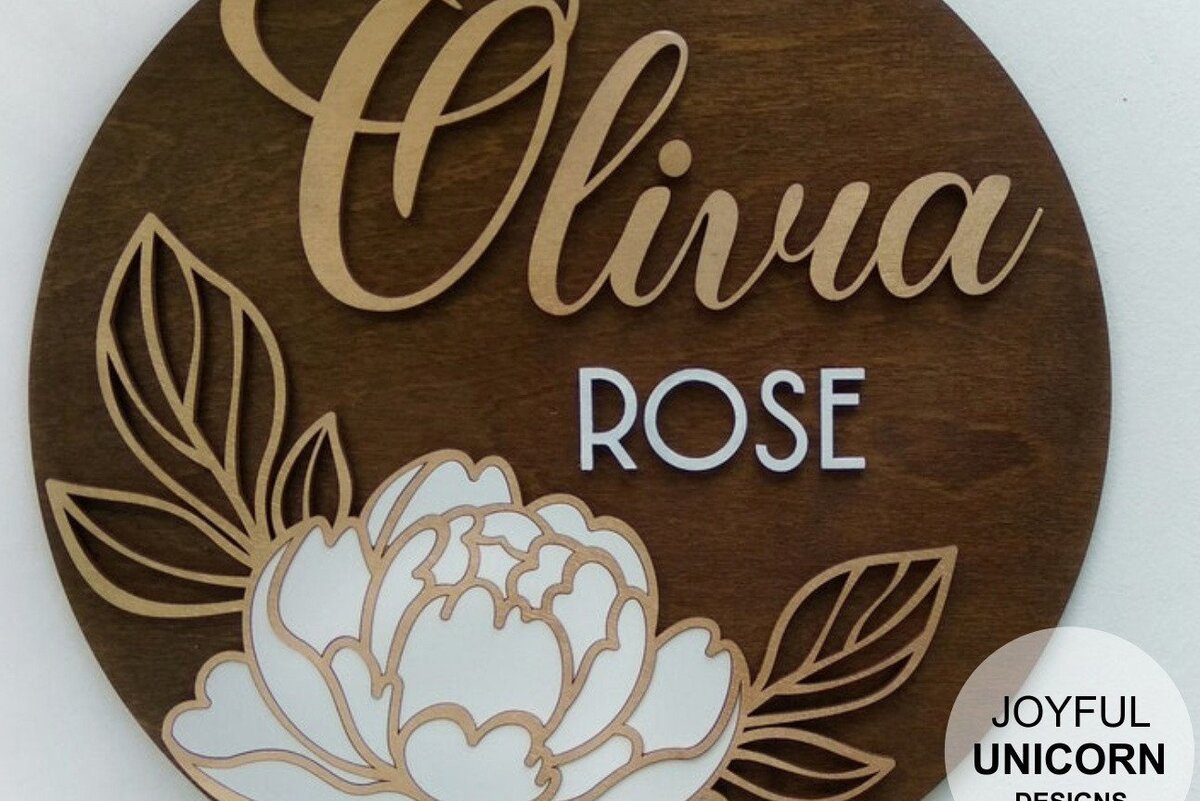 Σετ των 2 Intra απο ξύλο plywood 3mm-4mm πάχος – Αρχείο με πινακίδα ονόματος φυτωρίου Peony Flower Δίασταση  20x20 cm INTRAFABR-32720033