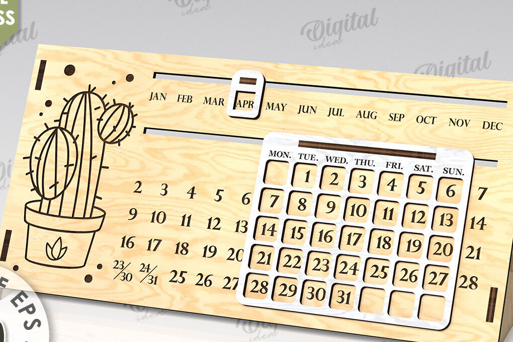 Σετ των 2 Intra απο ξύλο plywood 3mm-4mm πάχος –  διαρκούς κοπής με λέιζερ ημερολογίου Δίασταση  20x20 cm INTRAFABR-108951162