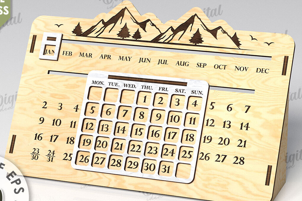 Σετ των 2 Intra απο ξύλο plywood 3mm-4mm πάχος –  διαρκούς κοπής με λέιζερ ημερολογίου Δίασταση  20x20 cm INTRAFABR-108950696