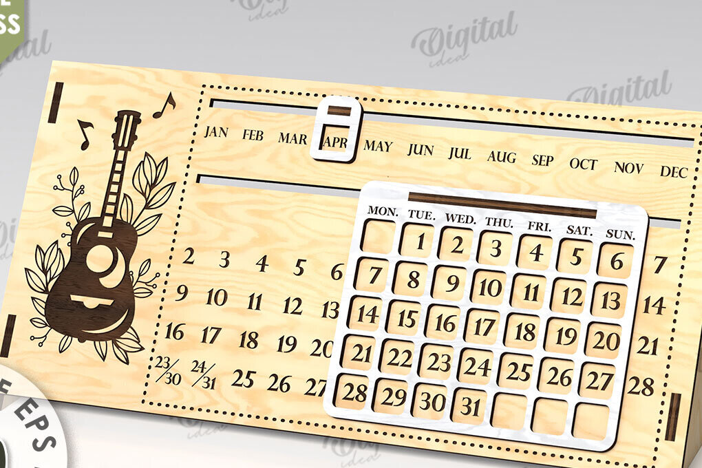 Σετ των 2 Intra απο ξύλο plywood 3mm-4mm πάχος –  διαρκούς κοπής με λέιζερ ημερολογίου Δίασταση  20x20 cm INTRAFABR-108950787