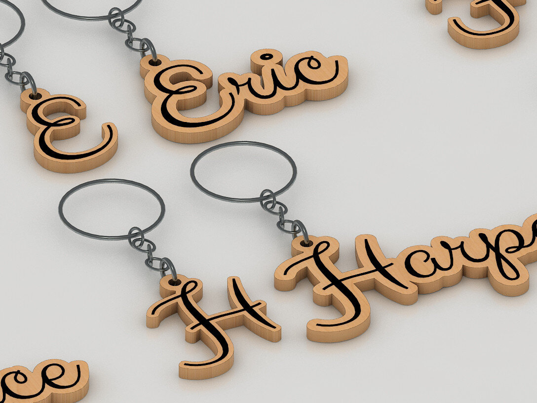 Σετ των 2 Intra απο ξύλο plywood 3mm-4mm πάχος – Εξατομικευμένα ονόματα DXFs 206 Δίασταση  20x20 cm INTRAFABR-54377955