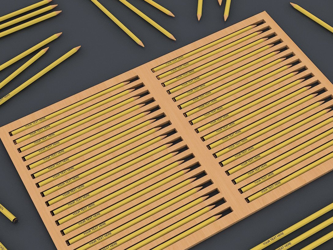 Σετ των 2 Intra απο ξύλο plywood 3mm-4mm πάχος – Εξατομικεύστε το Προσαρμοσμένο αρχείο Pencil Jig Δίασταση  20x20 cm INTRAFABR-40523488