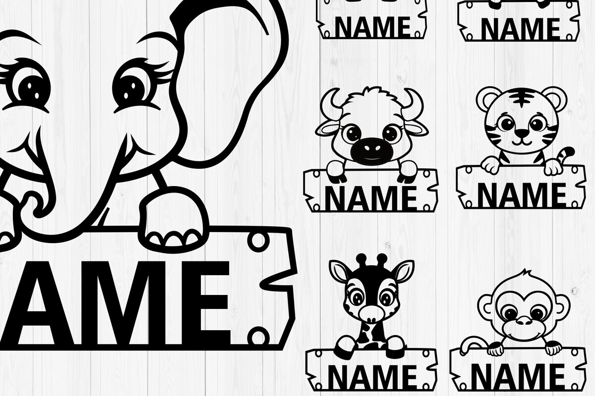 Σετ των 2 Intra απο ξύλο plywood 3mm-4mm πάχος – Εξατομικευμένη δέσμη πινακίδων ονόματος ζώου Δίασταση  20x20 cm INTRAFABR-117898838