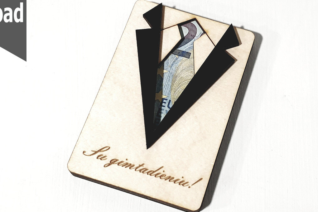 Σετ των 2 Intra απο ξύλο plywood 3mm-4mm πάχος – Εξατομικευμένη θήκη για δώρο γενεθλίων Δίασταση  20x20 cm INTRAFABR-67083183