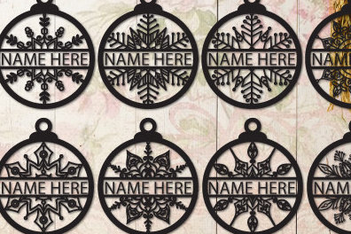 Σετ των 2 Intra απο ξύλο plywood 3mm-4mm πάχος – Εξατομικευμένο Χριστουγεννιάτικο Στολίδι 1078 Δίασταση  20x20 cm INTRAFABR-107120791