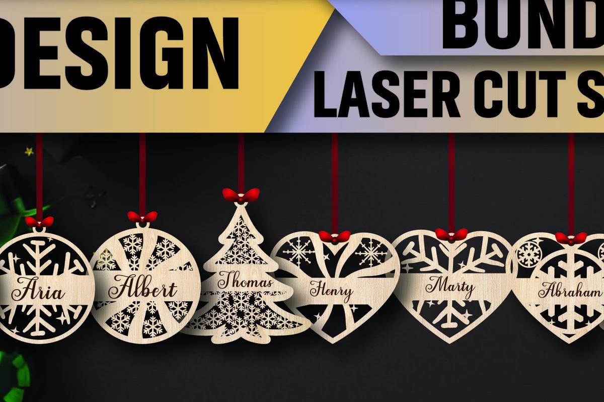 Σετ των 2 Intra απο ξύλο plywood 3mm-4mm πάχος – Εξατομικευμένη δέσμη Χριστουγεννιάτικων στολιδιών Δίασταση  20x20 cm INTRAFABR-105067417