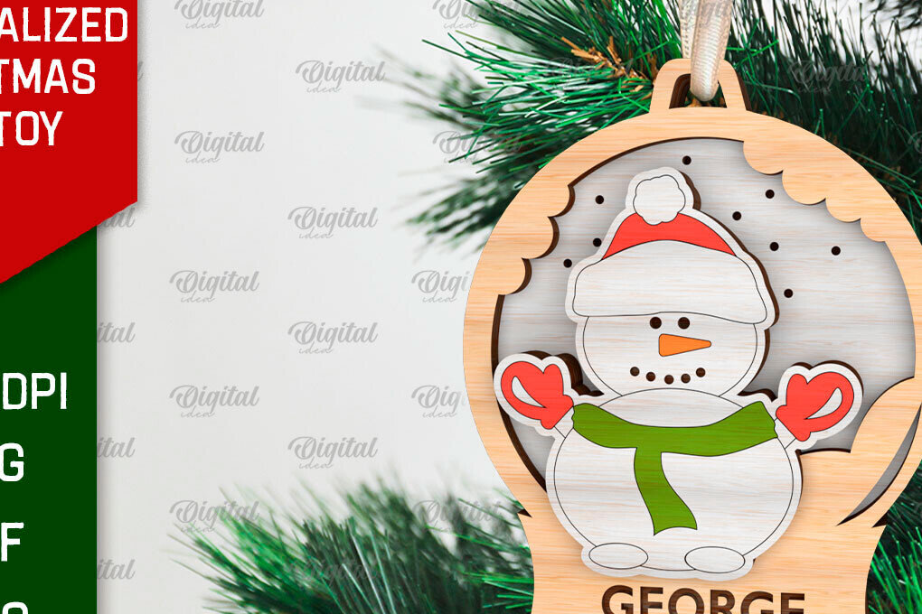 Σετ των 2 Intra απο ξύλο plywood 3mm-4mm πάχος – Εξατομικευμένο παιχνίδι Χριστουγεννιάτικου Δέντρου LaserCut Δίασταση  20x20 cm INTRAFABR-106663352